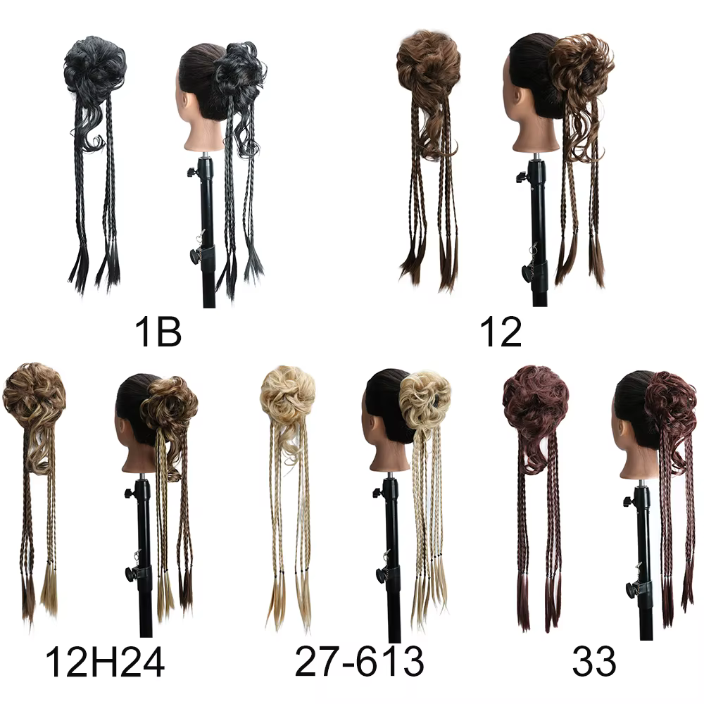 Chignon désordonné synthétique de 22 pouces