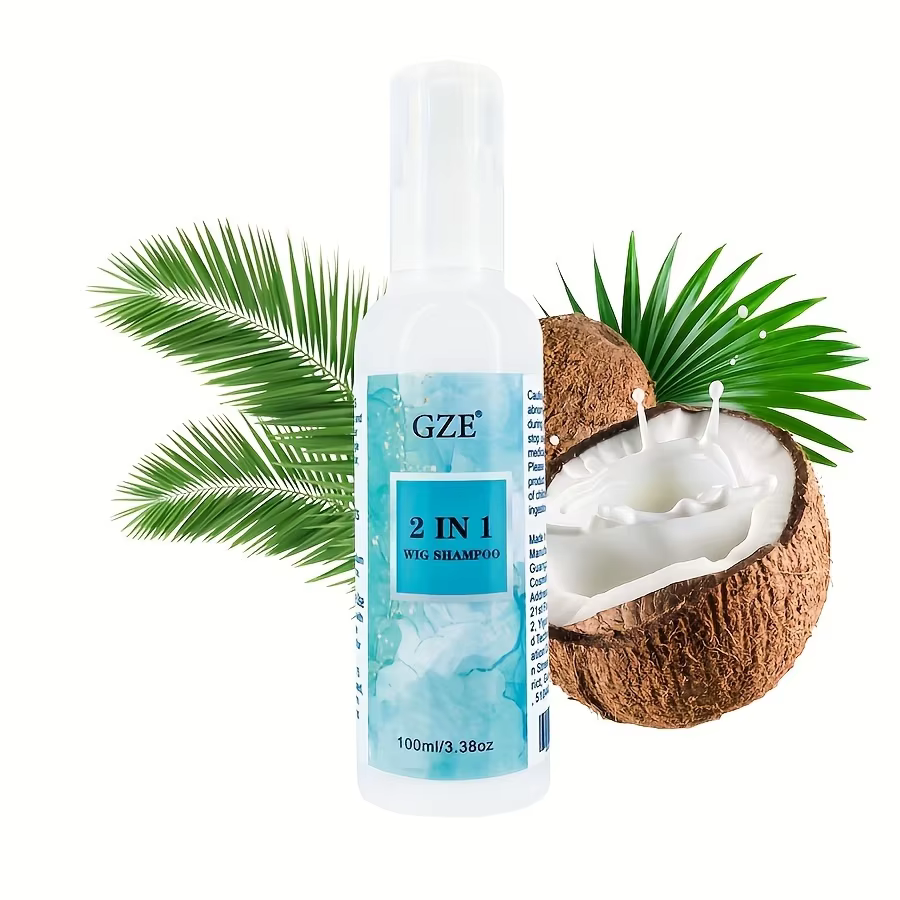 Shampoing pour perruque GZE 2 en 1 pour cheveux synthétiques