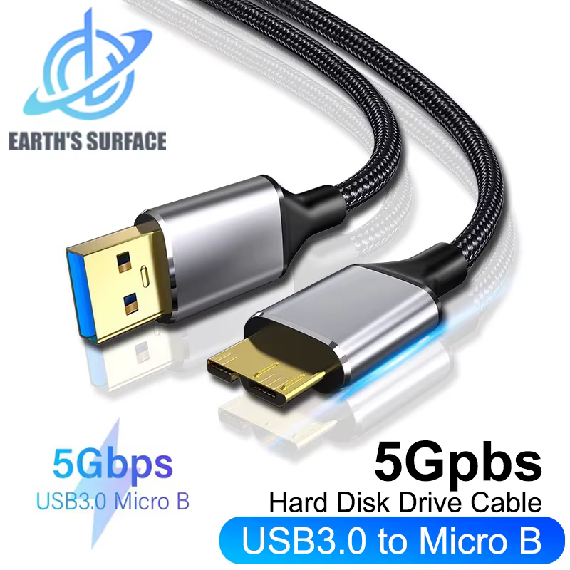 Câble de disque dur externe USB3.0 Type A vers Micro B, 5Gbps, cordon de synchronisation de données rapide, câble Micro B USB3.0 HDD pour Samsung Toshiba