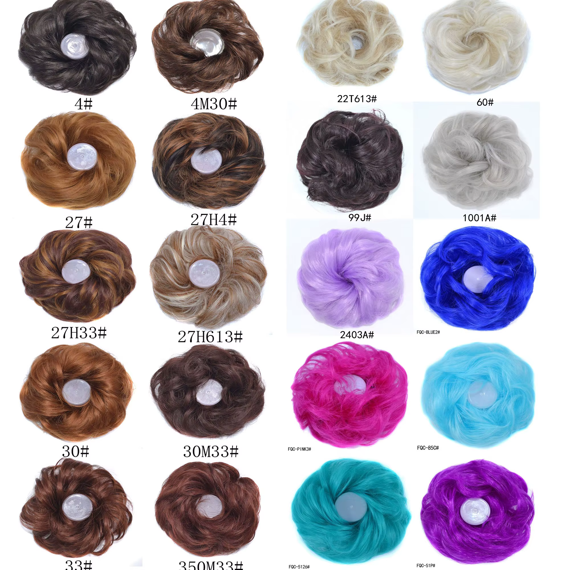 Jeedou cheveux synthétiques Extension de Chignon en désordre ébouriffé Updo bouclés