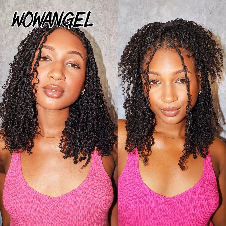 WOWANGEL Extensions de cheveux humains bouclés afro crépus à crocheter