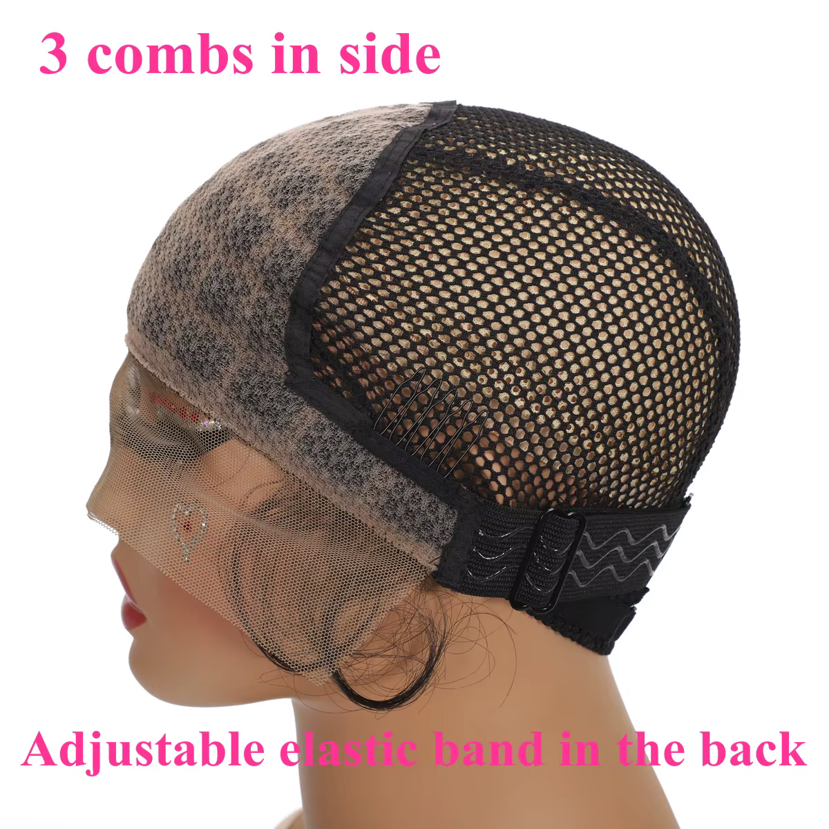 Bonnet de perruque avec cheveux de bébé sans nœuds