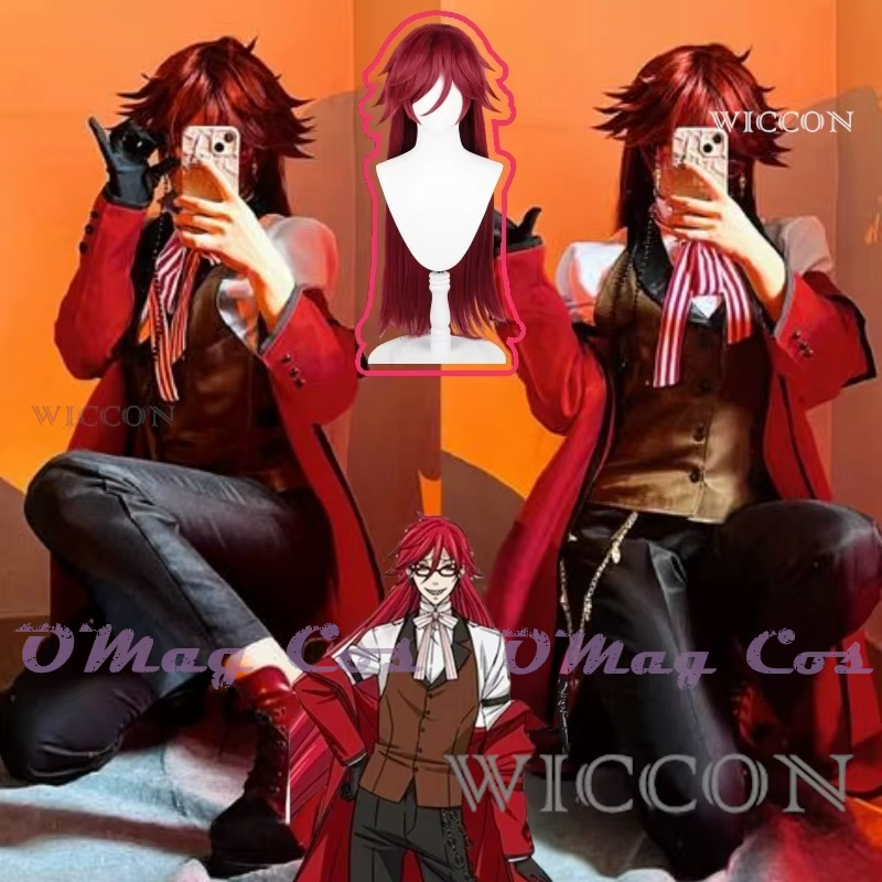 Black Butler Grell Sutcliff Michaelis Cosplay Costume perruque uniformes Anime