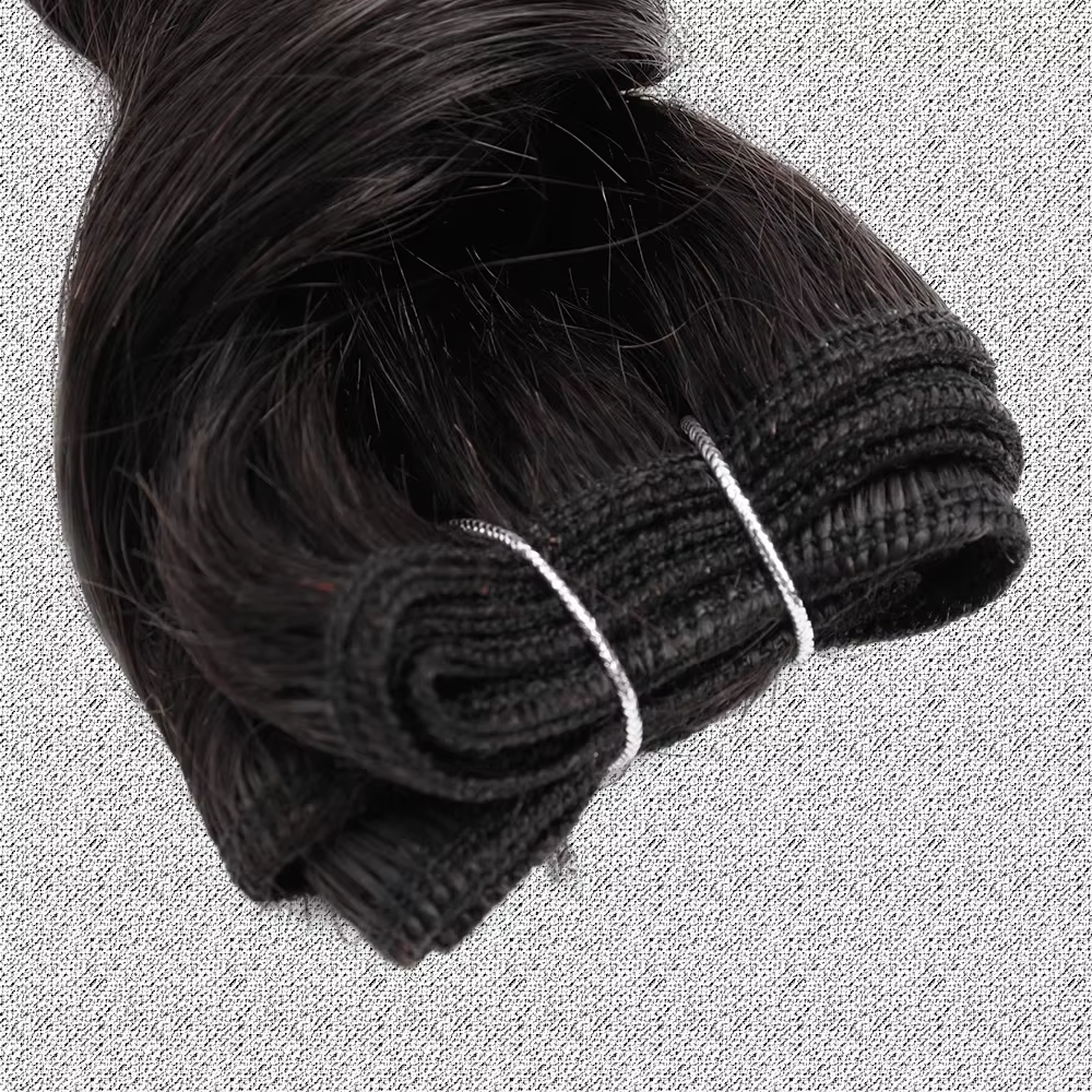 Extensions de cheveux humains ondulés naturels noirs de 8 à 12 pouces pour femmes