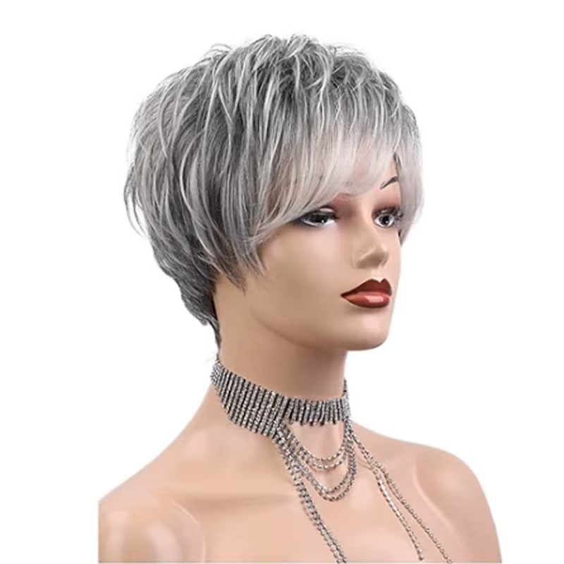 HAIRJOY cheveux synthétiques courts bouclés coupe lutin perruques pour femmes jolies