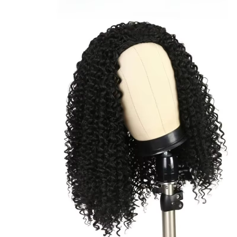 Demi-perruques synthétiques afro bouclées avec bandeau