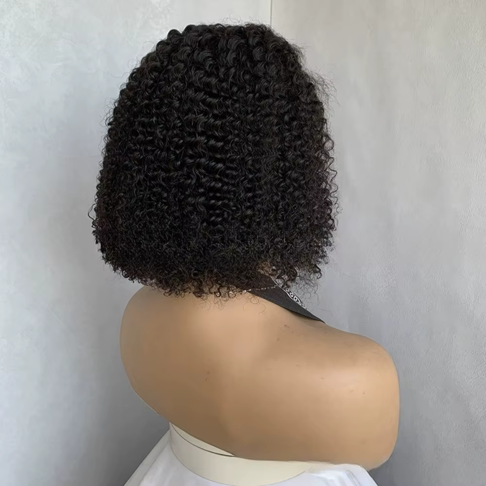 Haute qualité 5x5 avant dentelle vrais cheveux colle naturelle Bob perruque