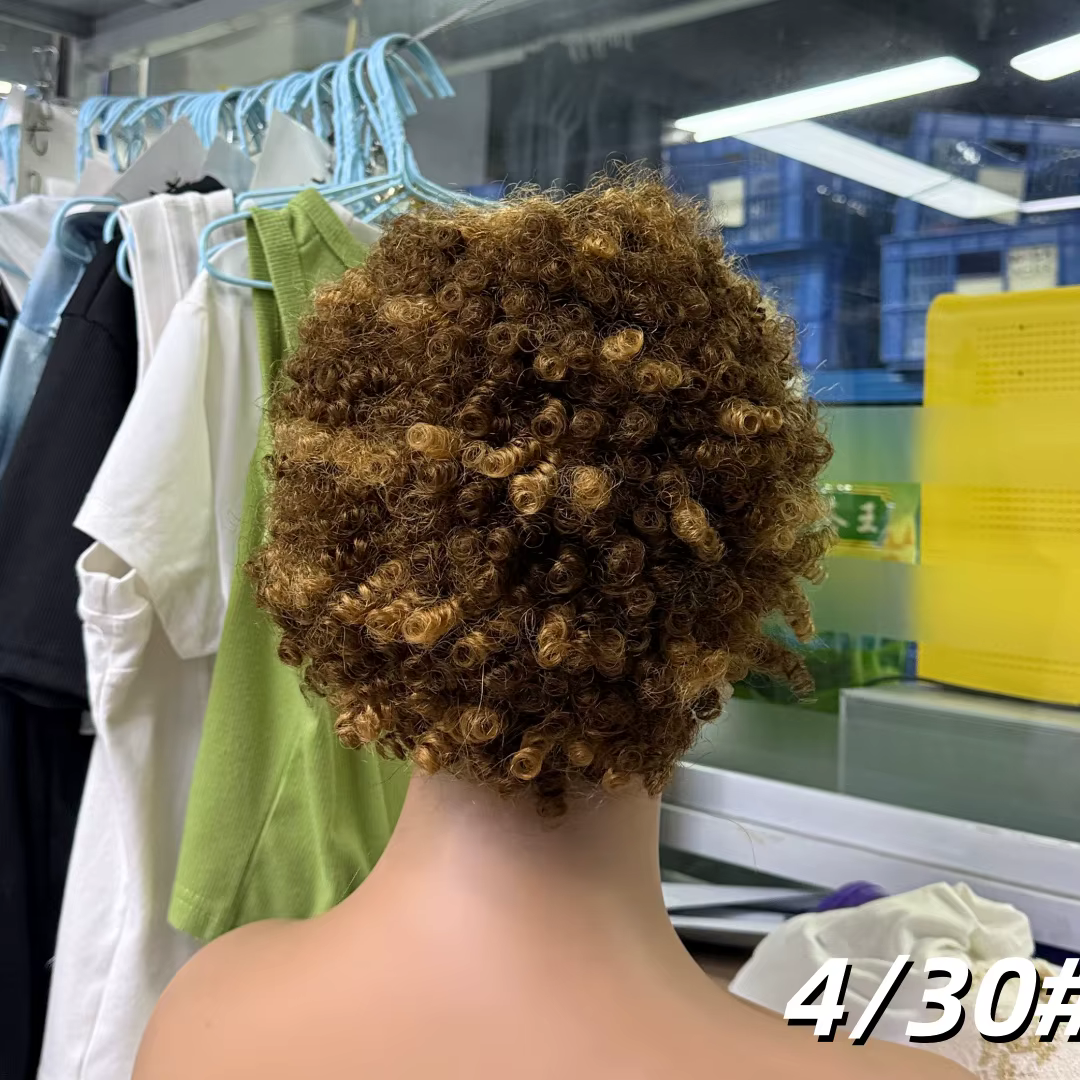 Perruque en cheveux humains 4C