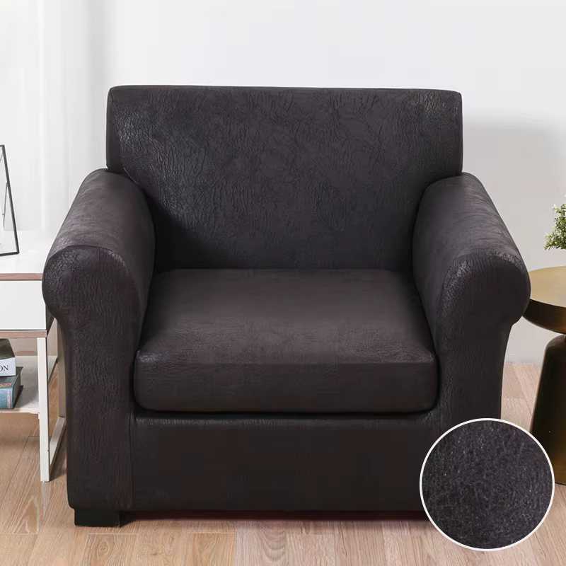 2 pièces housses de chaise en Faux cuir housse de canapé à siège unique housse de chaise extensible housse de canapé pour chien de compagnie housse pour salon