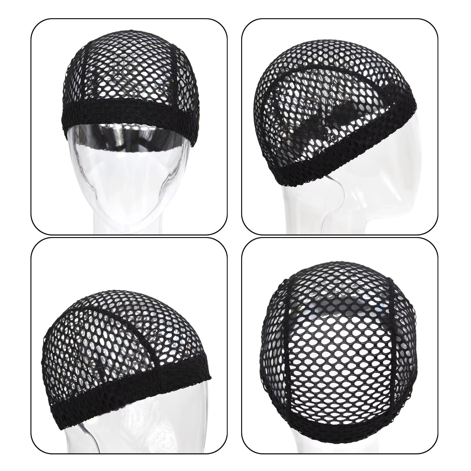 1 bonnet à perruque en maille à grandes mailles