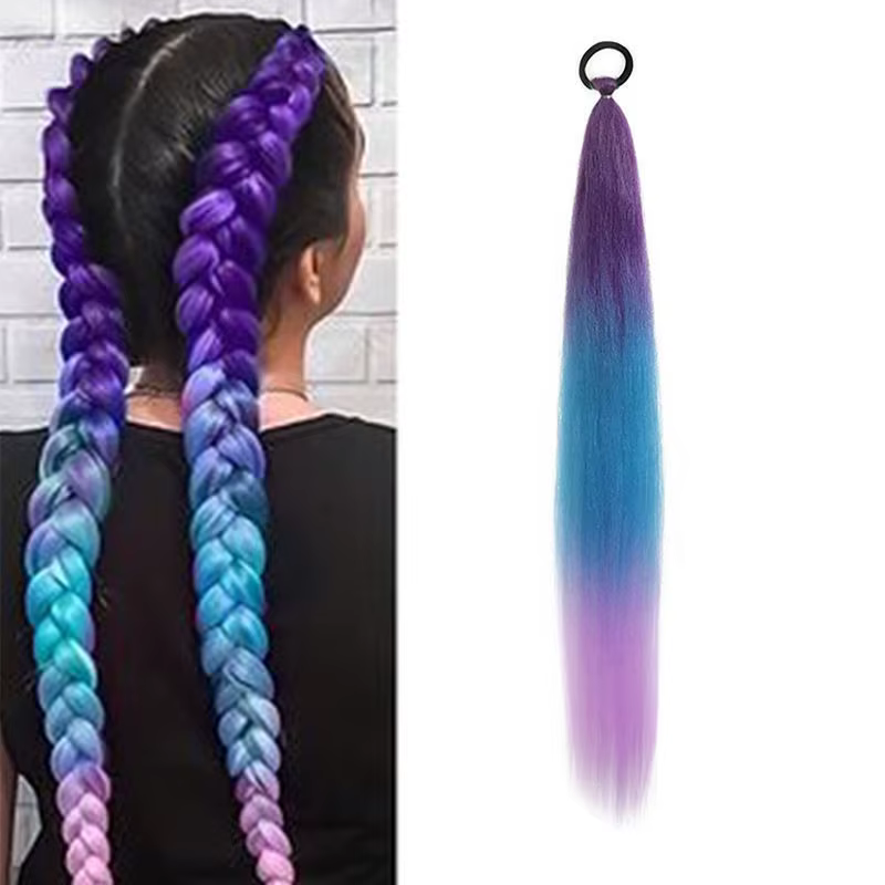 Nouvelles extensions de cheveux tressées colorées style Kpop
