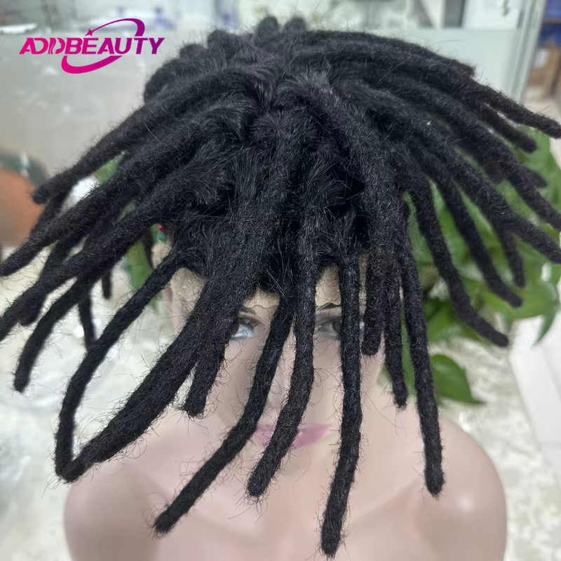 Dreadlocks homme cheveux prothèse Mono NPU hommes toupet