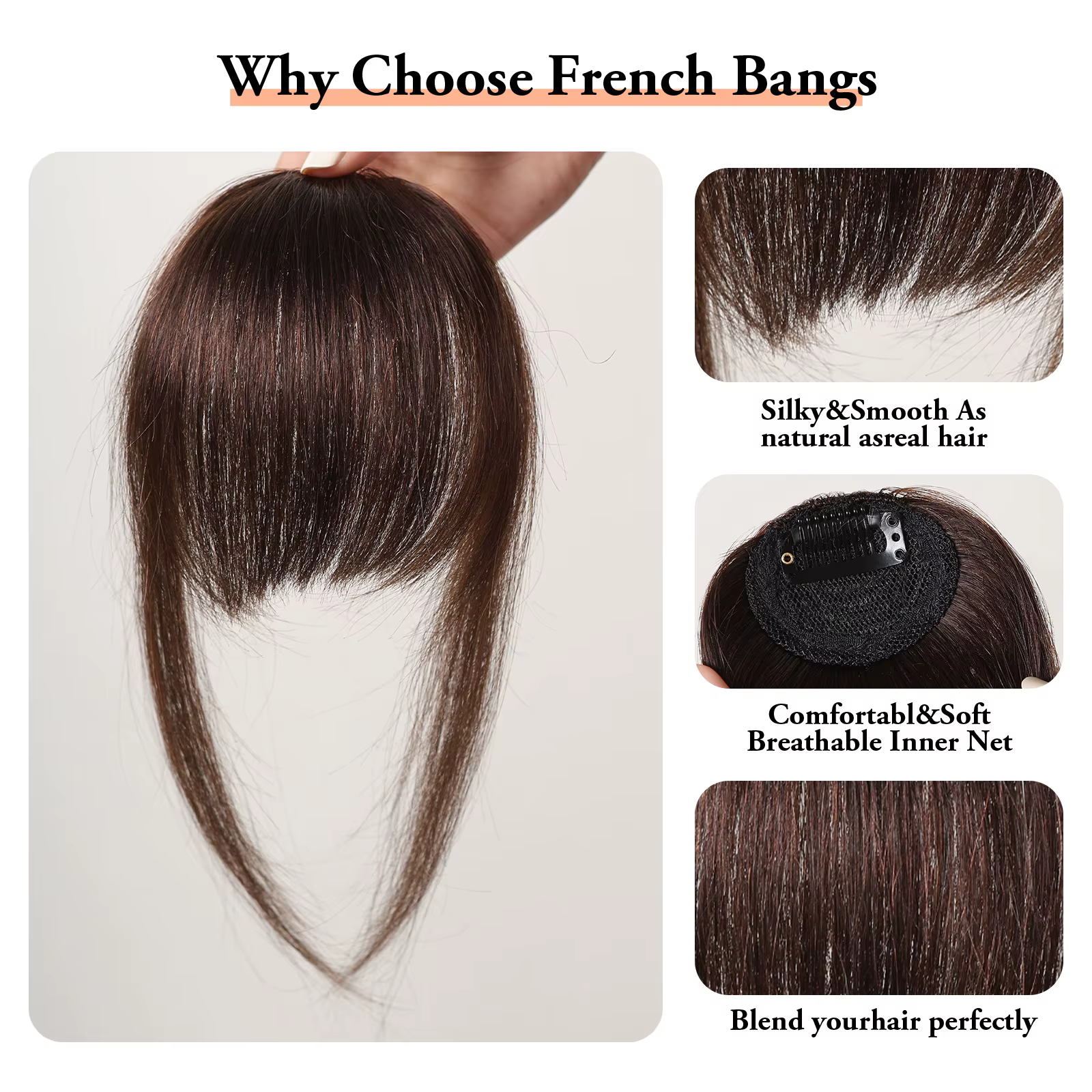 Frange vaporeuse brune