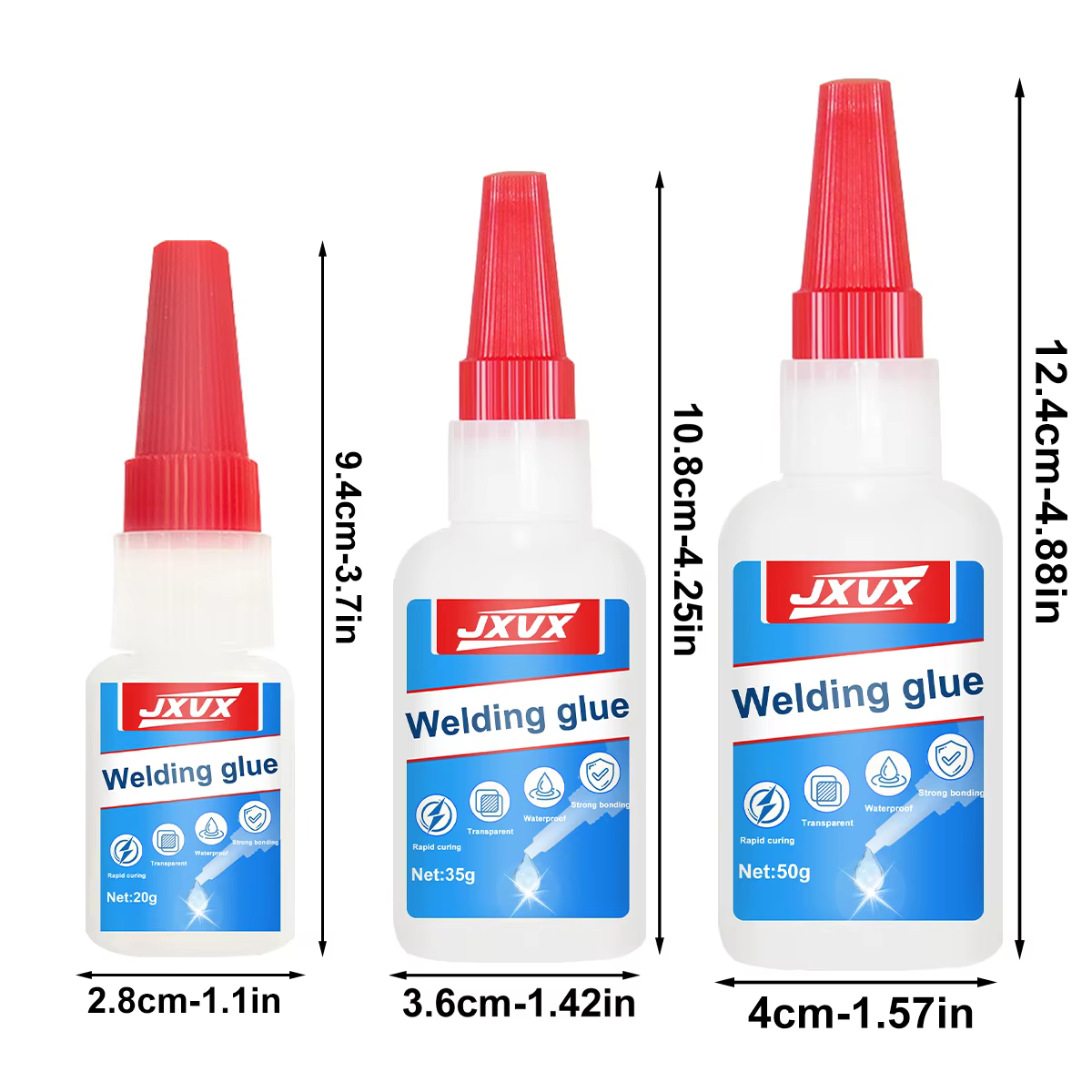 JXVX 50g High Strength Oil-Based Glue for Welding - Colle de soudure universelle à base d'huile pour les adhésifs instantanés pour les résines, les céramiques, les métaux, le verre, les plastiques, le