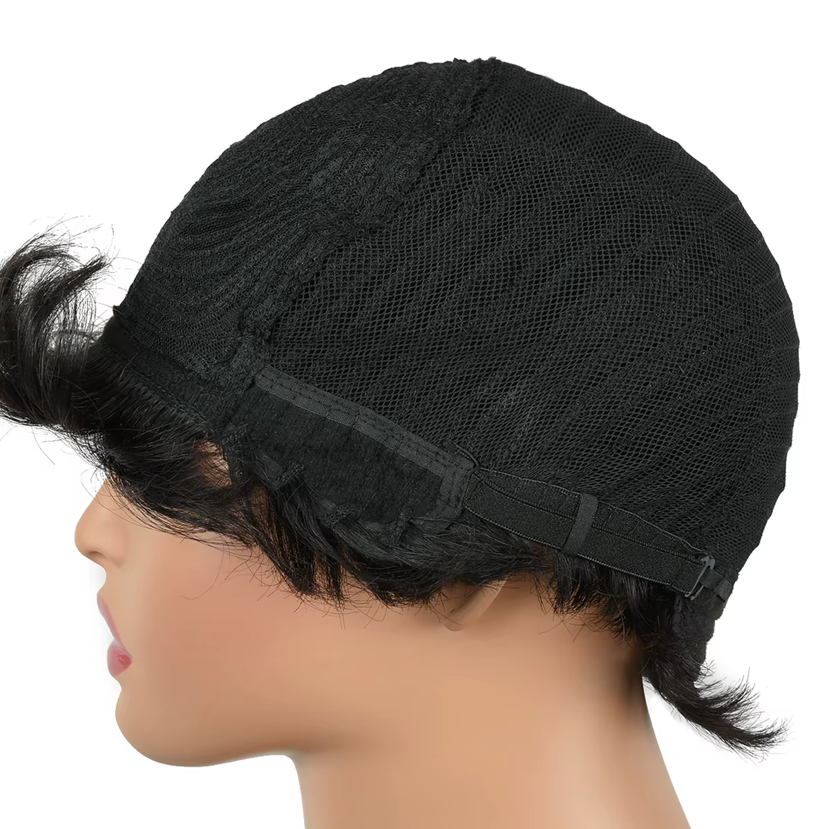 Perruque de Cheveux Humains Courts et Lisses, Coupe Pixie, Faite à la Machine, Bon Marché, pour Femme