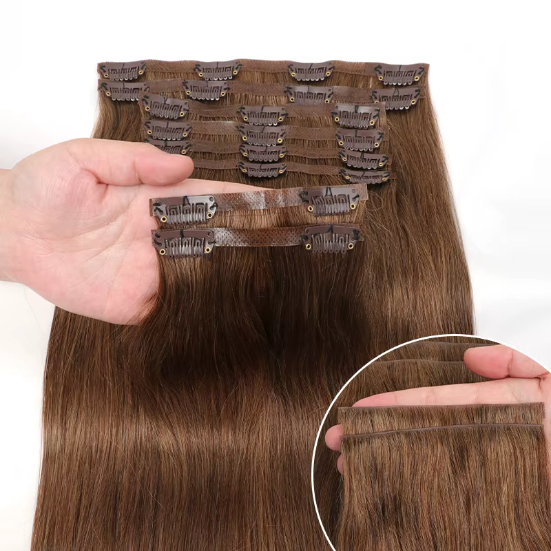 Extensions de cheveux à clips 100% vrais cheveux humains