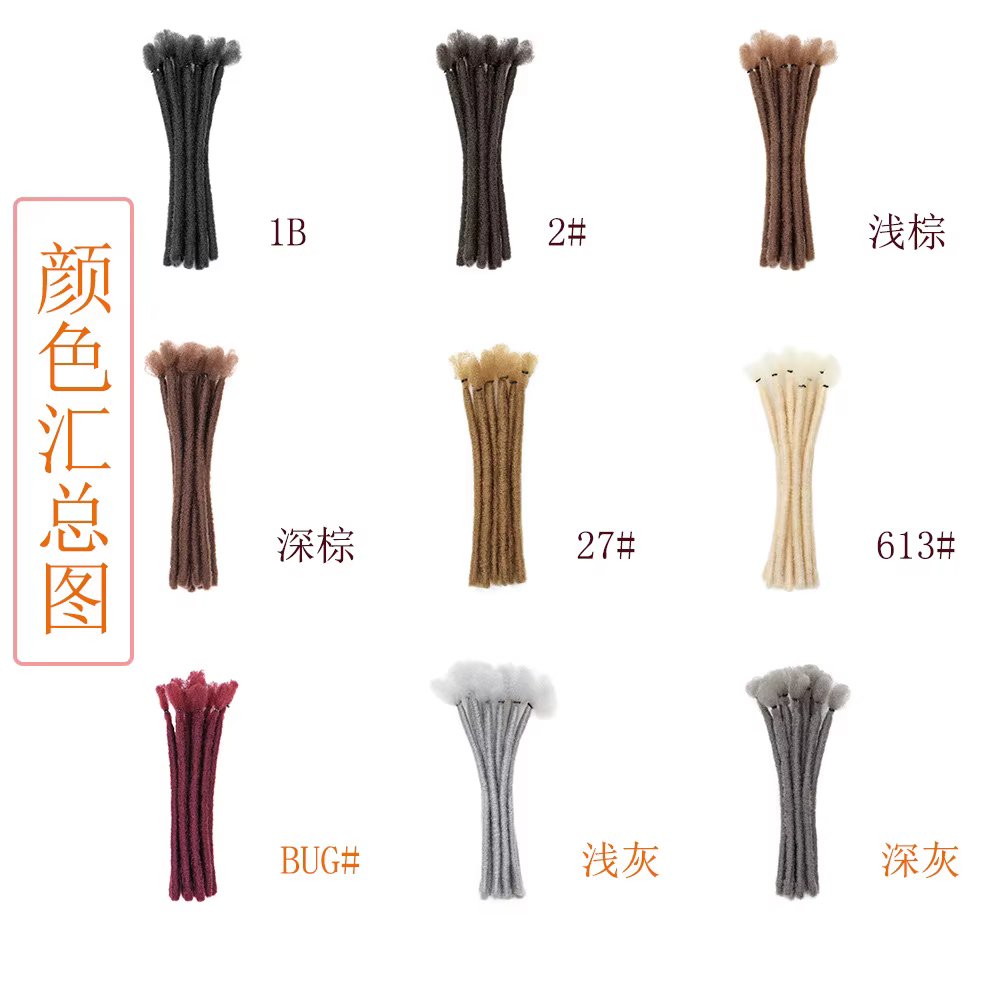 Dreadlocks Extensions synthétiques 8 pouces 10 brins Loc Dreads