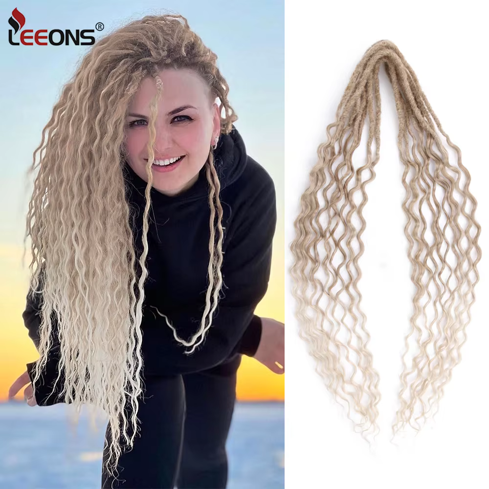 Extensions de dreadlock à double extrémité 24 "Ombre Blonde dreadlocks synthétiques