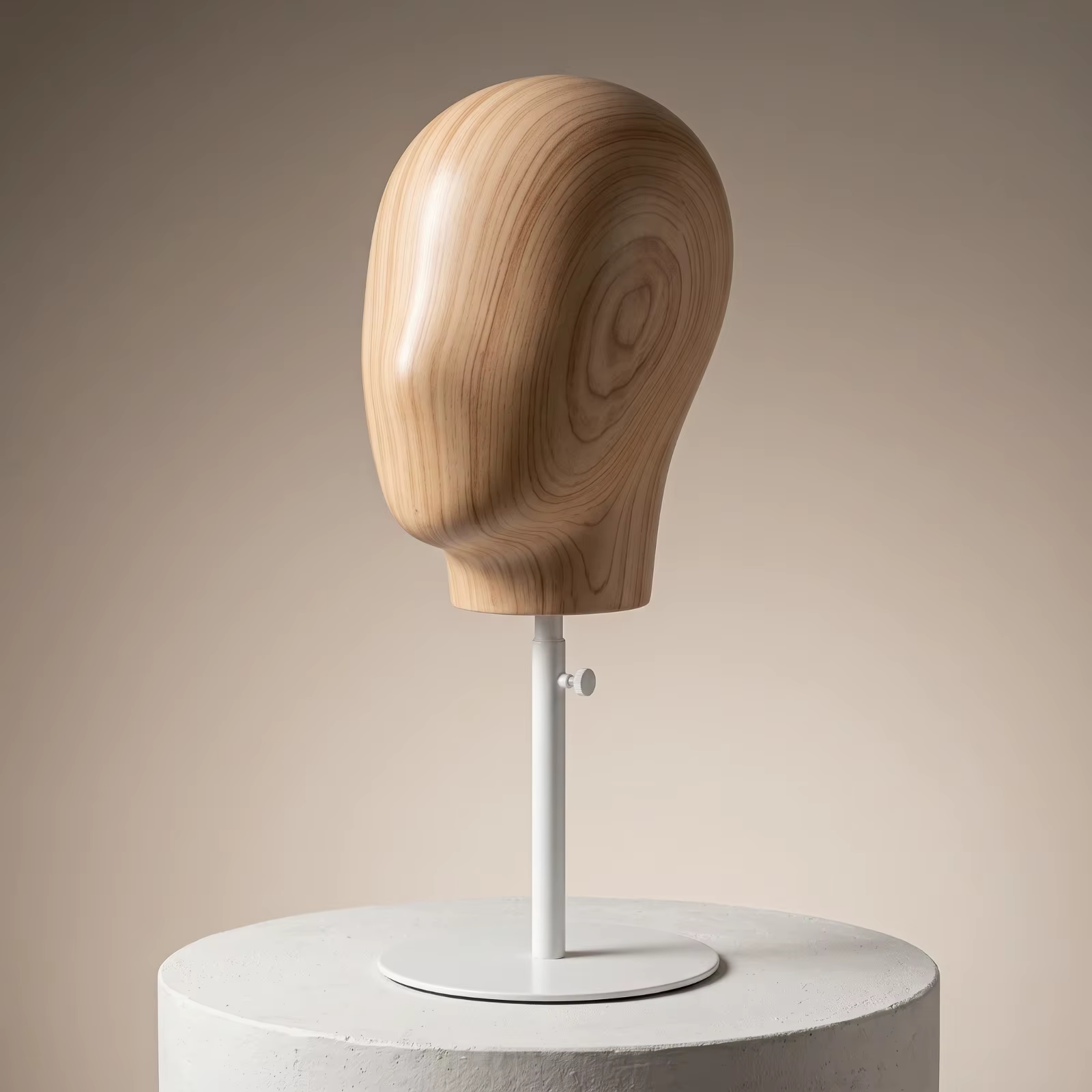 Tête de mannequin avec support stable
