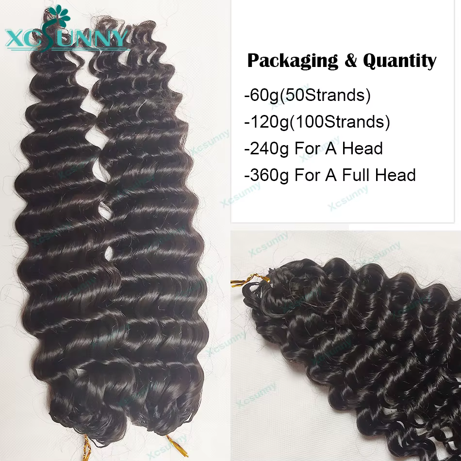 Extensions de cheveux humains bouclés au Crochet