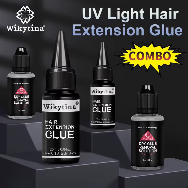 Kit de colle UV légère pour extensions de cheveux