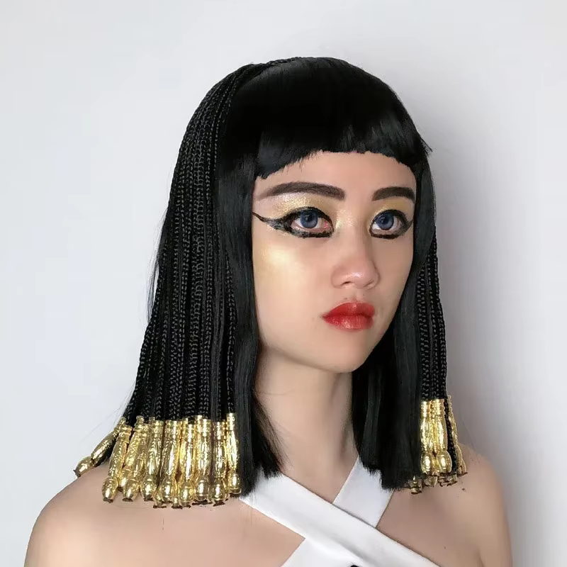 Perruque de Cosplay cléopâtre égyptienne