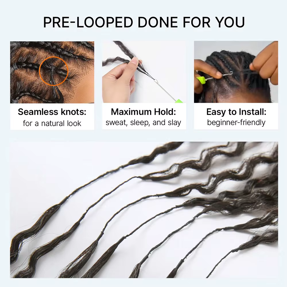 Extensions de cheveux au crochet Afro Kinky Curly de 3e génération