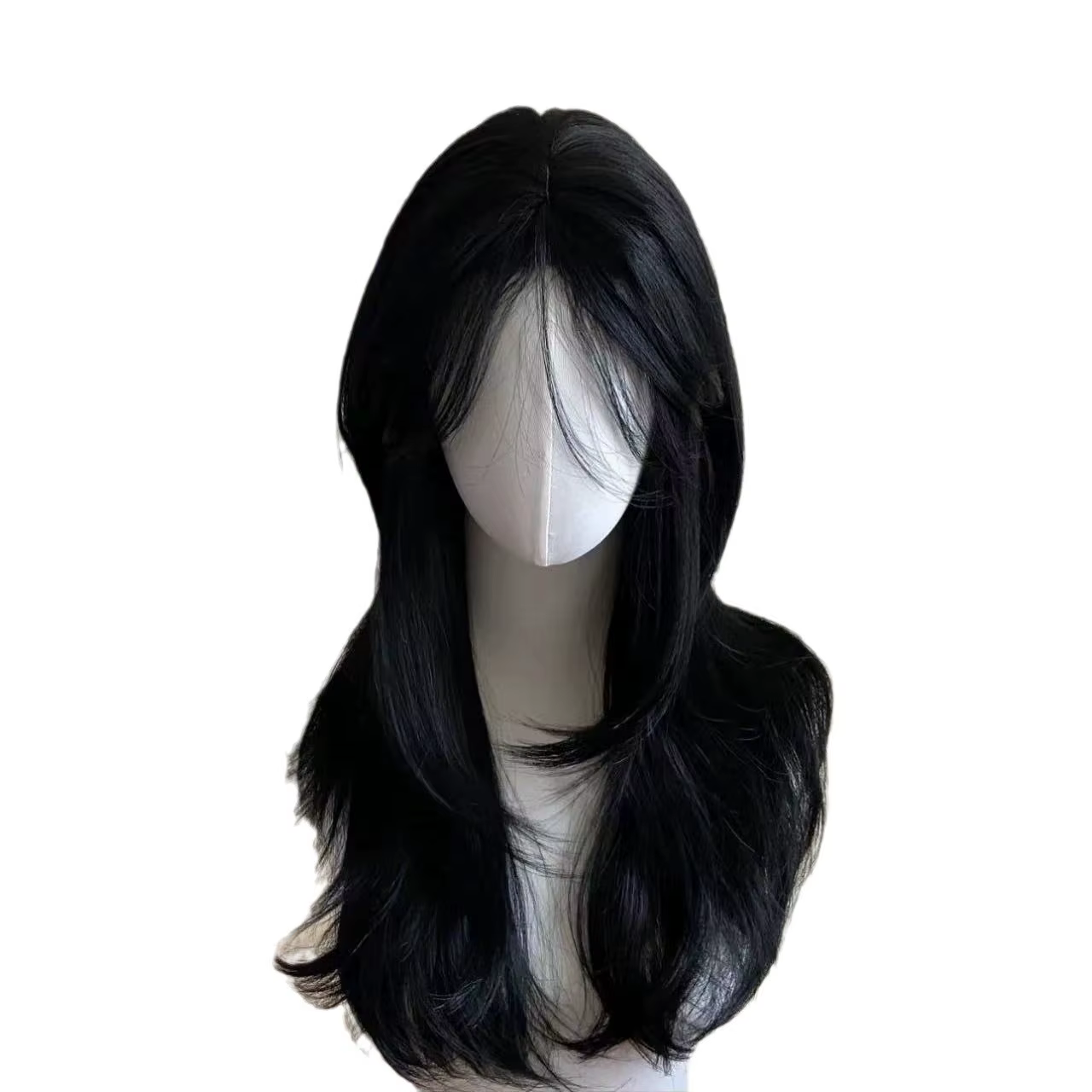 Perruque synthétique courte et droite de 10 centimètres avec couverture de cheveux extérieure sans couture pour femmes