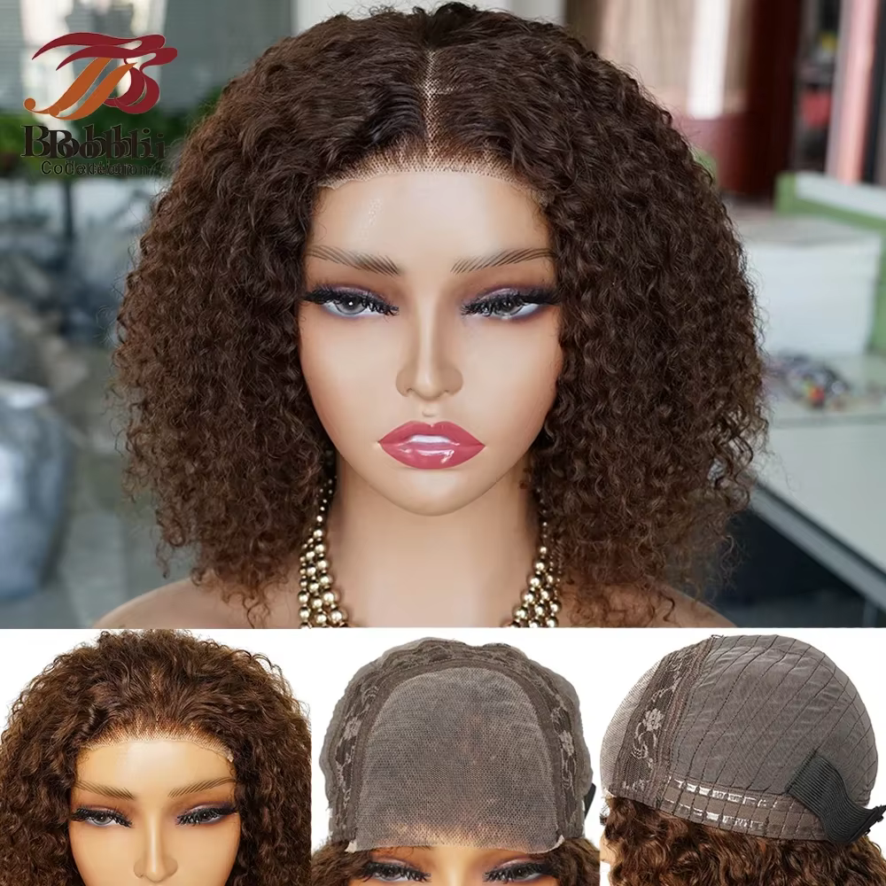 Perruque caution Curly Lace Front Wig sans colle pour femme