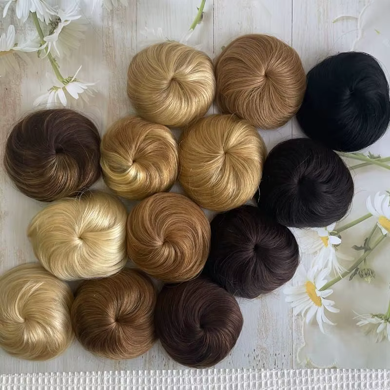 Chignon cheveux humains cordon