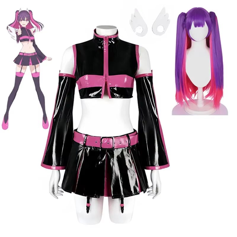 2.5 séduction dimensionnelle Liliel Lillyel Lilysa Nigoriri Milliela Mikari Ririsa Cosplay Costume ailes perruque ensemble complet