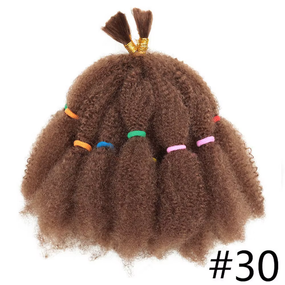 Afro crépus cheveux 12 pouces pré étiré