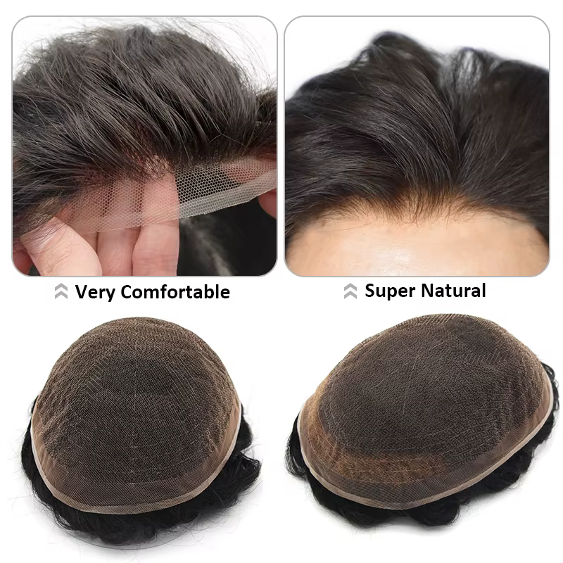 Nouvelle Prothèse Capillaire Homme en Dentelle Complète