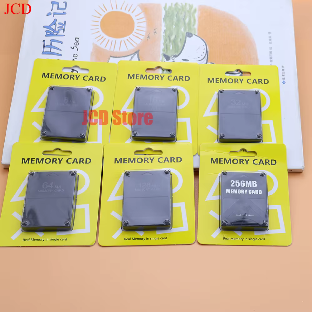 Pour PS2 8 mo/16 mo/32 mo /64 mo/128 mo/256 mo carte mémoire cartes d'extension mémoire adaptées pour Sony PS1 PS2 carte mémoire noire en gros