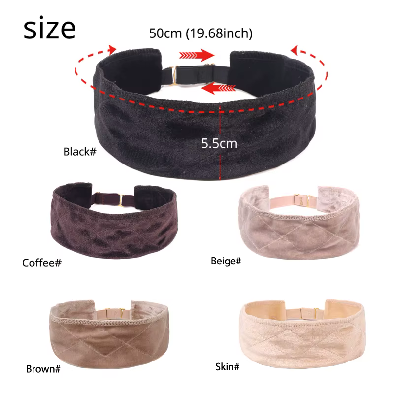 Plussign perruque Grip bandeau pour perruques frontales en dentelle réglable Invisible
