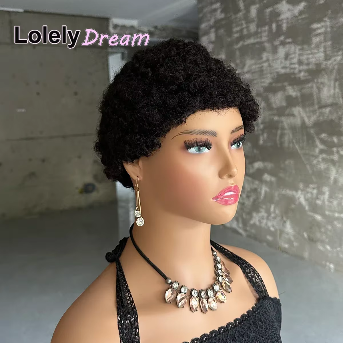 Perruque en cheveux humains brésiliens afro bouclés