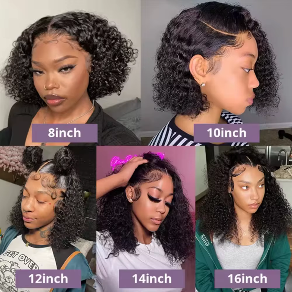 Perruque sans colle en cheveux humains