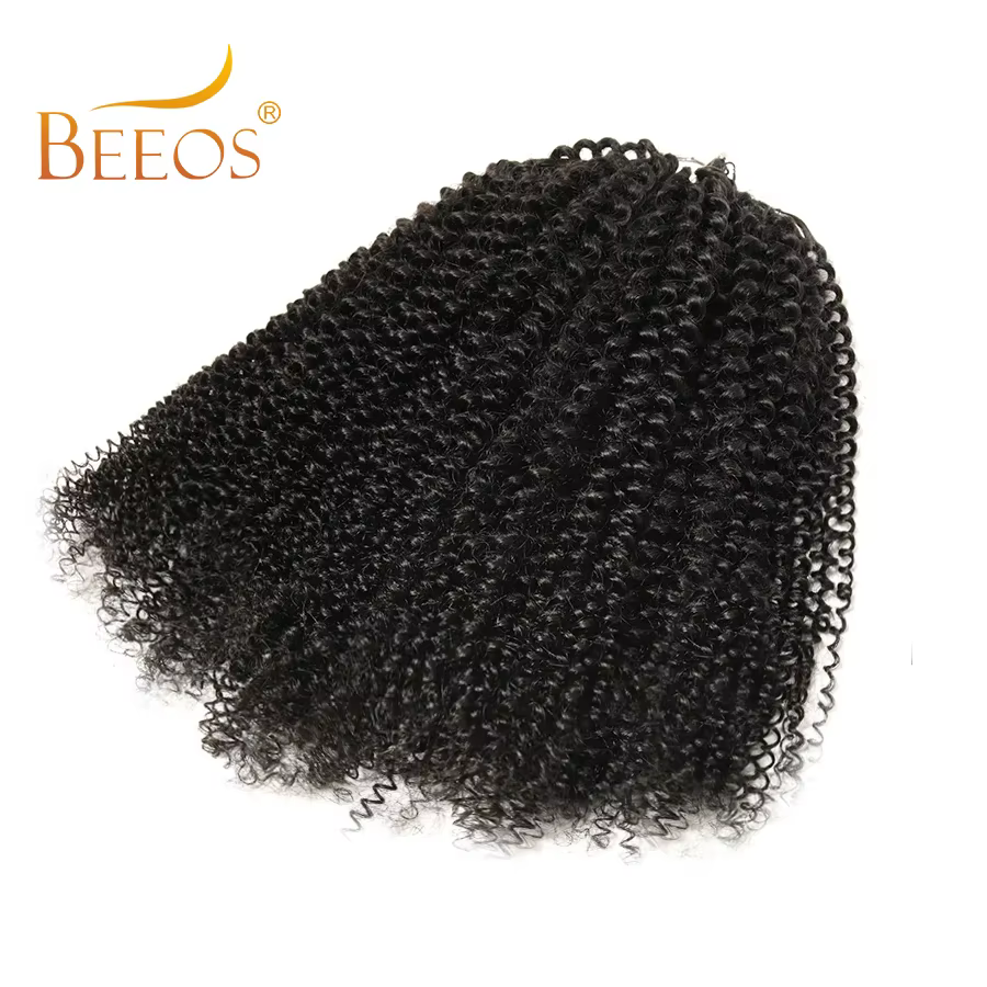 Extensions de cheveux humains crépus bouclés au Crochet perruques bouclées sans nœuds paquets
