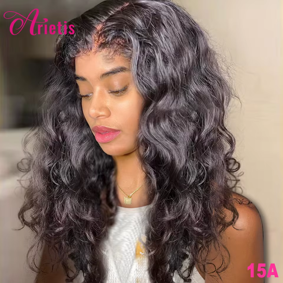 Vente en gros 13x6 13x4 vague naturelle avant de lacet perruques de cheveux humains pour les femmes 4c bords bouclés