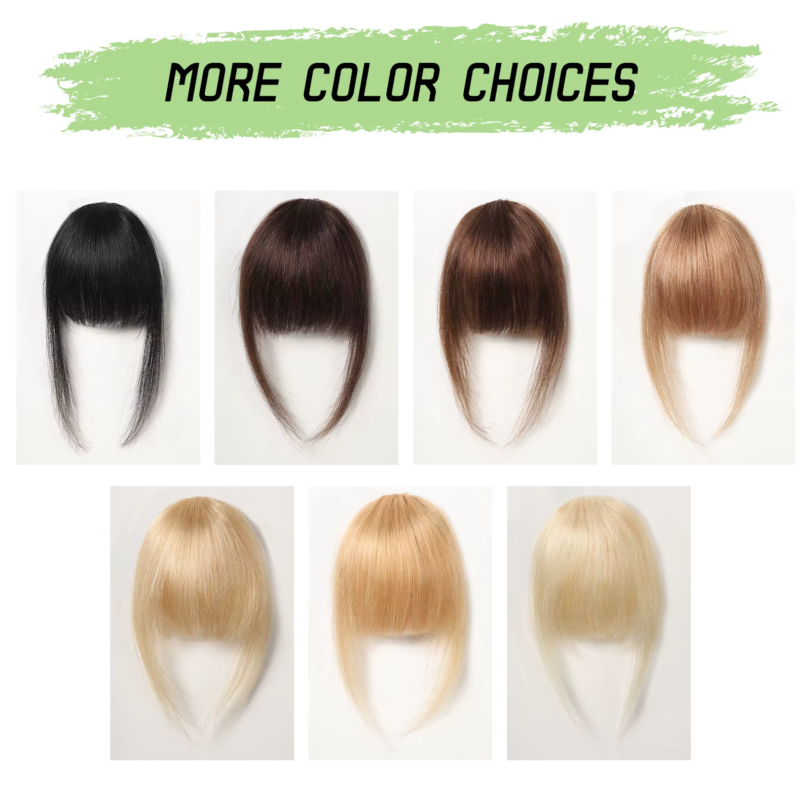 Brun Remy cheveux humains frange naturel droit