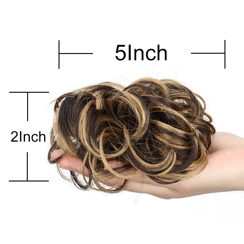 Chignon synthétique en désordre