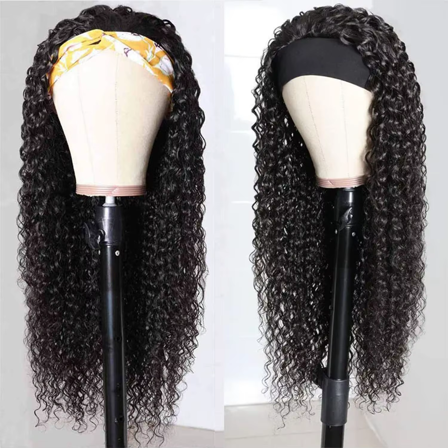 Perruques bandeau en cheveux humains