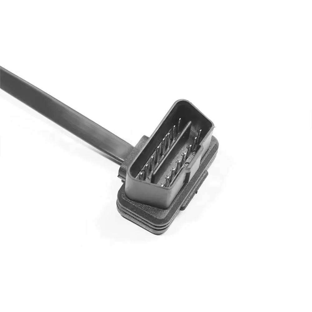 Câble d'extension de diagnostic OBD2 mâle vers femelle à angle droit, 60cm, avec interrupteur d'alimentation, câble OBD, outil de diagnostic