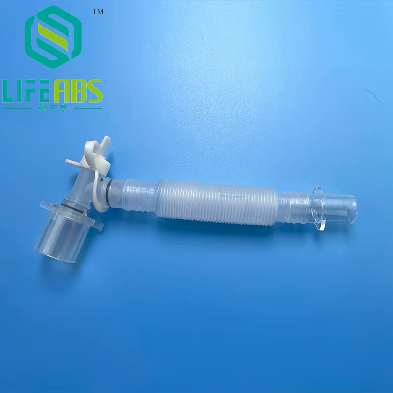 Tube d'extension pour anesthésie, circuit respiratoire jetable pour anesthésie, tube d'extension fileté, joint rotatif en forme de L