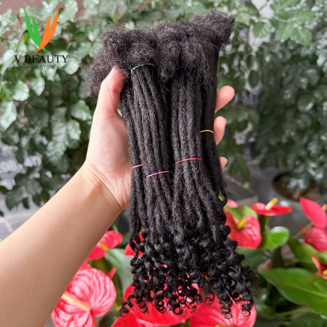 Extensions de Locs en Cheveux Humains avec Pointes Bouclées