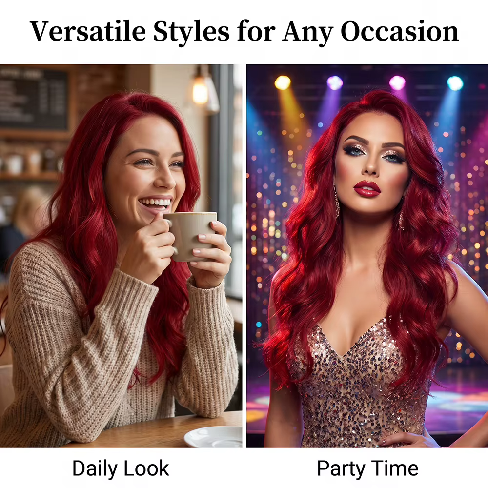 Extensions de cheveux synthétiques invisibles de 26 pouces