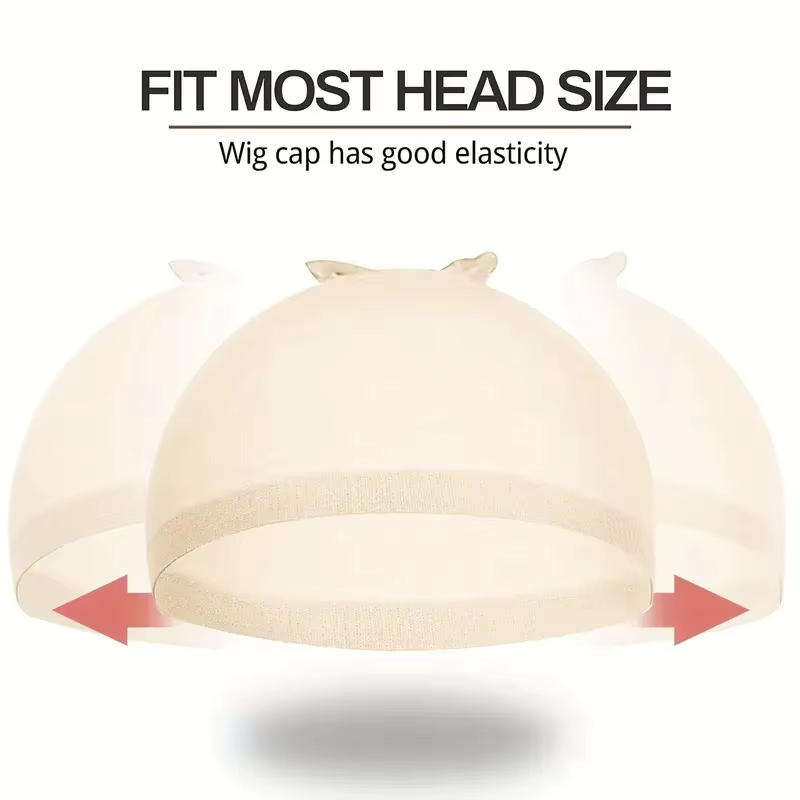 Bonnet en nylon extensible pour perruque, lot de 2 ou 6 pièces, lot de 3