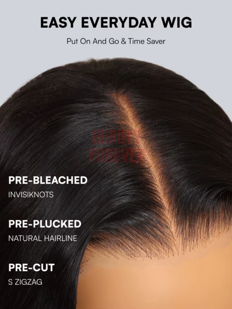 Perruque en cheveux humains Beauty Forever Bye Bye Slip Golden Brown sans colle 7x5 avec dentelle pré-coupée