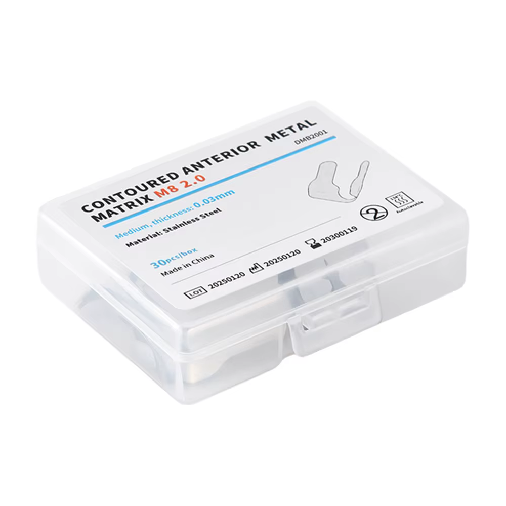 30 pièces matrice dentaire profilée bandes de matrice métallique antérieure système de matrice sectionnelle Matrices matériaux de dentisterie
