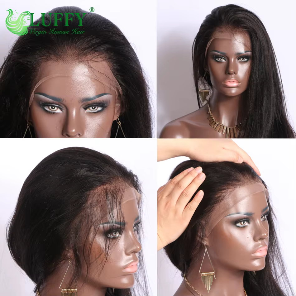 Perruques Full Lace Light Yaki avec Baby Hair